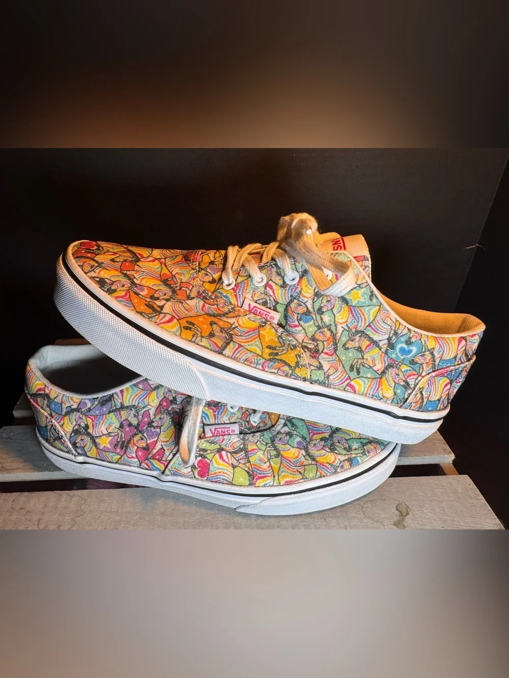 Vans Multi/True White Psychedelic Unicorn Size Women’s 5 NEW